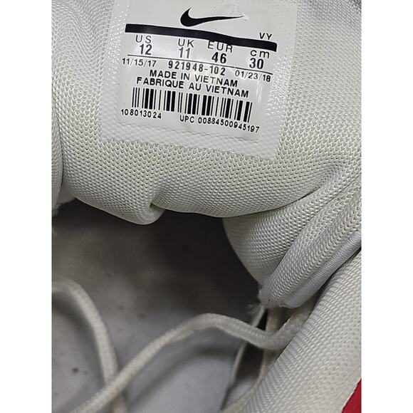 Nike Air More Uptempo 2021 White Varsity Red SIZE 12 PRE-OWNED GOOD main image 8